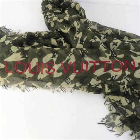 louis vuitton monogramouflage stole|louis vuitton denim shawl.